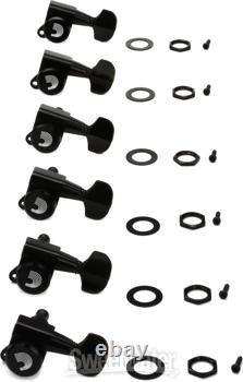 D'Addario Auto-Trim Locking Tuning Machines 6 In-line Black
