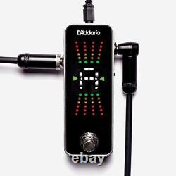 D'Addario Guitar Tuner Pedal Chromatic Tuner for Guitars Bass Guitars and M