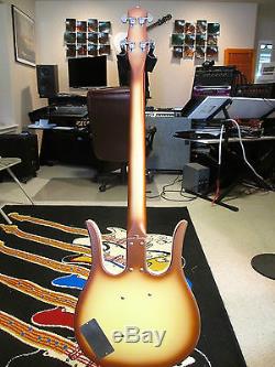 DANELECTRO LONGHORN BASS GUITAR WITH GIG BAG / COPPER BURST / UP GRADED TUNERS