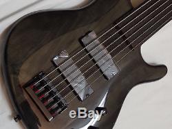 DEAN Edge 6 FRETLESS 6-string BASS guitar Trans Black E6 with CASE Grover Tuners