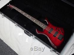 DEAN Spire 5-string BASS guitar Trans Red Grover Tuners withCASE FIRE SALE