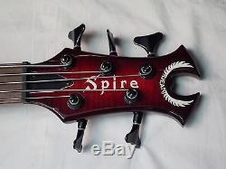 DEAN Spire 5-string BASS guitar Trans Red Grover Tuners withCASE FIRE SALE