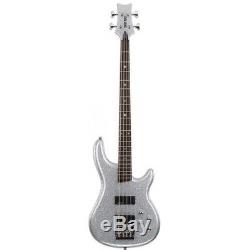 Daisy Rock Candy Bass Guitar, Pearl White (DR6774-U) with Tuner, Pick, and Basic