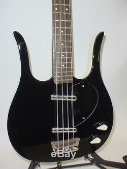 Danelectro'58 Longhorn Reissue Electric Bass Black Free Strap, Cable & Tuner
