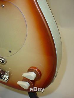 Danelectro'58 Longhorn Reissue Electric Bass Copperburst Free Strap Cable Tuner