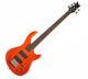 Dean E1 5 TAM Sealed Die Cast Tuners Bass With Trans Amber, Classic Black Finish