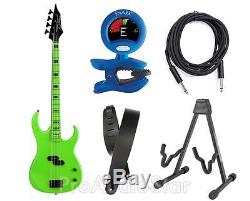 Dean Guitars Custom Zone Electric Bass With Tuner, Stand, Strap And Cable