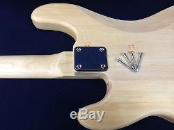 EB-303DIY Electric Bass Guitar DIY Kits withBonus Picks, Digital Tuner