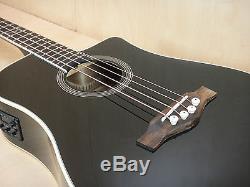 EKO Cutaway Bass Guitar Black with built in EQ. NXT D CW EQ +Free Digital tuner