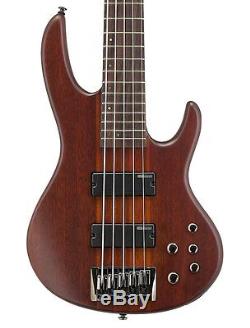 ESP LTD D5 5 String Electric Bass Guitar with Tuner and Cleaning Cloth
