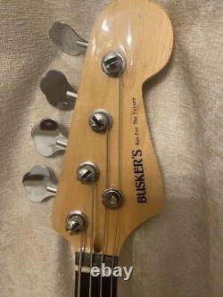 Electric Bass Guitar Busker's Sunburst with Soft Case & Tuner