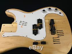 Electric Bass Guitar DIY Kits withBonus Picks, Digital Tuner EB-303DIY