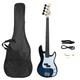 Electric Bass Guitar Tuner Wrench Tool Case Belt Pick Blue Accessories
