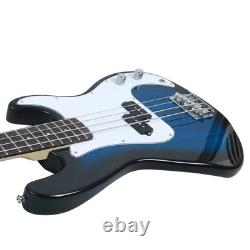 Electric Bass Guitar Tuner Wrench Tool Case Belt Pick Blue Accessories
