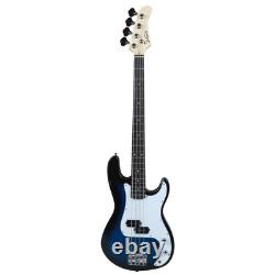 Electric Bass Guitar Tuner Wrench Tool Case Belt Pick Blue Accessories