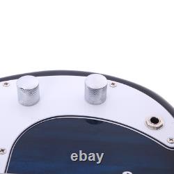Electric Bass Guitar Tuner Wrench Tool Case Belt Pick Blue Accessories