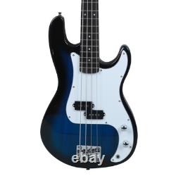 Electric Bass Guitar Tuner Wrench Tool Case Belt Pick Blue Accessories