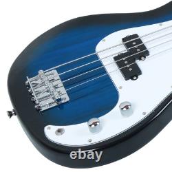 Electric Bass Guitar Tuner Wrench Tool Case Belt Pick Blue Accessories