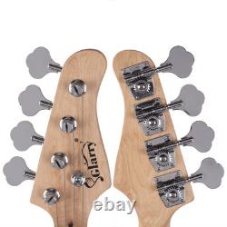 Electric Bass Guitar Tuner Wrench Tool Case Belt Pick Blue Accessories