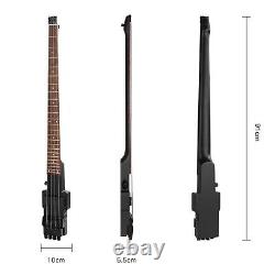 Electric travel headless bass in black color WithGig bag The world Lightest Bass