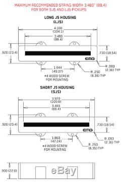 Emg J5 Set Black 5 String Active Jazz Bass Pickup Set Pots & Wiring (tuner)