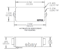 Emg P Hz Black P Bass Passive Precision Pickup Pots & Wiring Phz (dunlop Tuner)