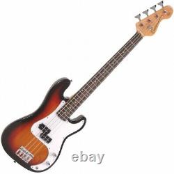 Encore E20 7/8 Beginners Bass Guitar Bundle Sunburst