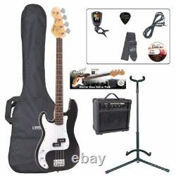 Encore E4 Left Hand Bass Guitar Pack Black Beginner Starter Learner