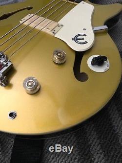 Epiphone Gold Jack Casady Semi-Hollow Bass Guitar with Strap, Tuner And Soft Case