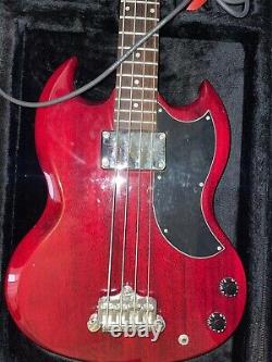 Epiphone eb-0 with hard case, cable, strap, and tuner