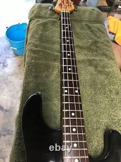 Ernie Ball Music Man Stingray 4 String Bass 1986 Black with hipshot tuner