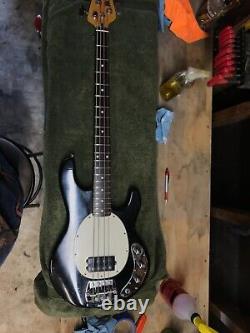 Ernie Ball Music Man Stingray 4 String Bass 1986 Black with hipshot tuner