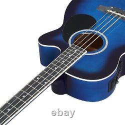 FAST, FREE SHIPPING? Acoustic-Electric Bass Guitar +Soft Case/Gig Bag