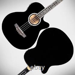 FAST, FREE SHIPPING? Acoustic-Electric Bass Guitar +Soft Case/Gig Bag +More