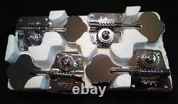 FENDER 1970s SCHALLER CHROME BASS TUNER SET 0F 4 WITH ALL HARDWARE ORIGINAL BOX