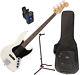 FENDER DLX ACTIVE J BASS GUITAR RW OWT with Stand and Tuner