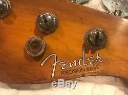 FENDER MEXICO(MIM) VINTAGE 1996 Relic PRECISION P-BASS GUITAR NECK, + Orig TUNERS