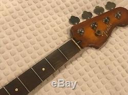 FENDER MEXICO(MIM) VINTAGE 1996 Relic PRECISION P-BASS GUITAR NECK, + Orig TUNERS