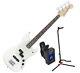 FENDER MUSTANG BASS PJ OWT with Stand and Tuner
