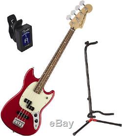 FENDER MUSTANG BASS PJ PF TOR with stand and tuner