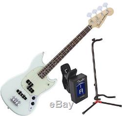 FENDER MUSTANG BASS PJ SBL with Stand and Tuner