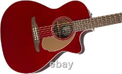 FENDER Newporter Player Acoustic Guitar Electric Neck /Headstock Candy Apple Red