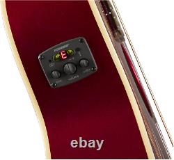 FENDER Newporter Player Acoustic Guitar Electric Neck /Headstock Candy Apple Red