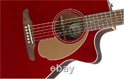 FENDER Newporter Player Acoustic Guitar Electric Neck /Headstock Candy Apple Red