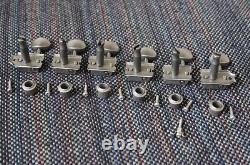 FENDER Telecaster Aged Relic Chrome HARDWARE SET Tele Threaded Saddles & Tuners