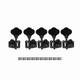 FLEOR 5-Piece 4R1L Bass Tuning Pegs 5-String Machine Heads, Chrome or Black