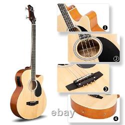 FREE SHIPPING! (and FAST)? Acoustic-Electric Bass Guitar +Soft Case/Gig Bag