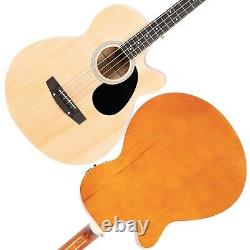 FREE SHIPPING! (and FAST)? Acoustic-Electric Bass Guitar +Soft Case/Gig Bag