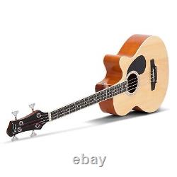 FREE SHIPPING! (and FAST)? Acoustic-Electric Bass Guitar +Soft Case/Gig Bag