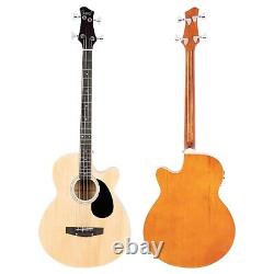 FREE SHIPPING! (and FAST)? Acoustic-Electric Bass Guitar +Soft Case/Gig Bag